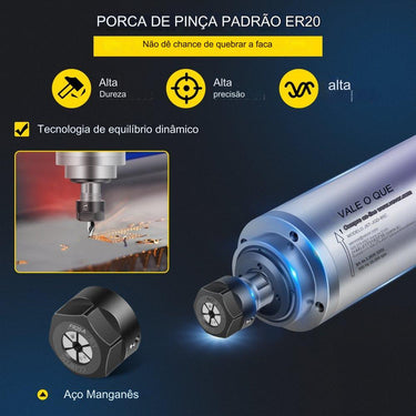 Motor de Fuso 2.2KW CNC (Arrefecimento a Água)