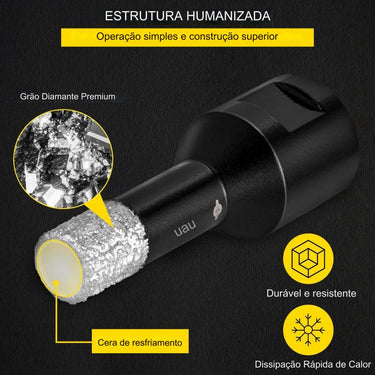 Conjunto de Brocas de Diamante  - 7 peças