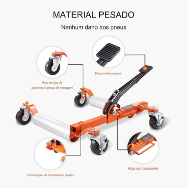 Carrinho de Rodas para Transportar Pneus Portátil 680.38 kg