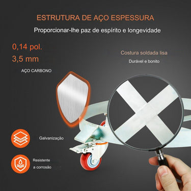 Carrinho Tambor 250L  4 Rodas