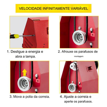 Torno de Madeira com 400W de Potência (1100-3400 RPM)