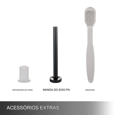 Moedor de Carne Manual em Aço Inoxidável