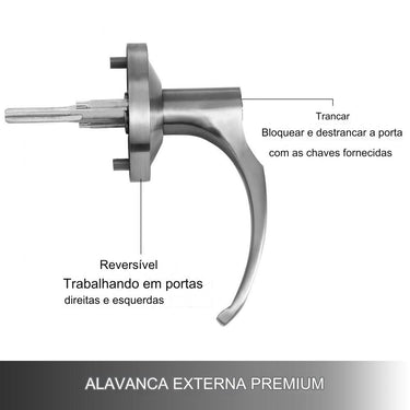 Barra de Pânico em Aço Inoxidável para Porta de Emergência