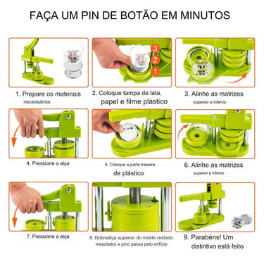 Máquina de Botões com 500 em Branco
