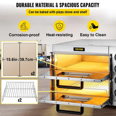 Mini Forno Elétrico de Pizza Dupla Camada  14