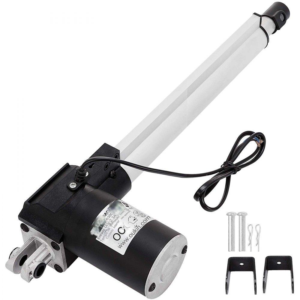 Atuador Linear de 12": Motor de 12V 6000N Impermeável e Silencioso