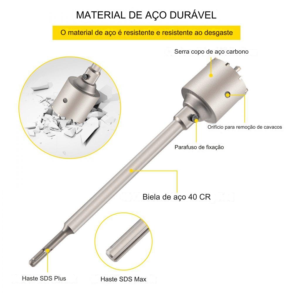 Conjunto de Brocas de Serra de Furo  - SDS Plus