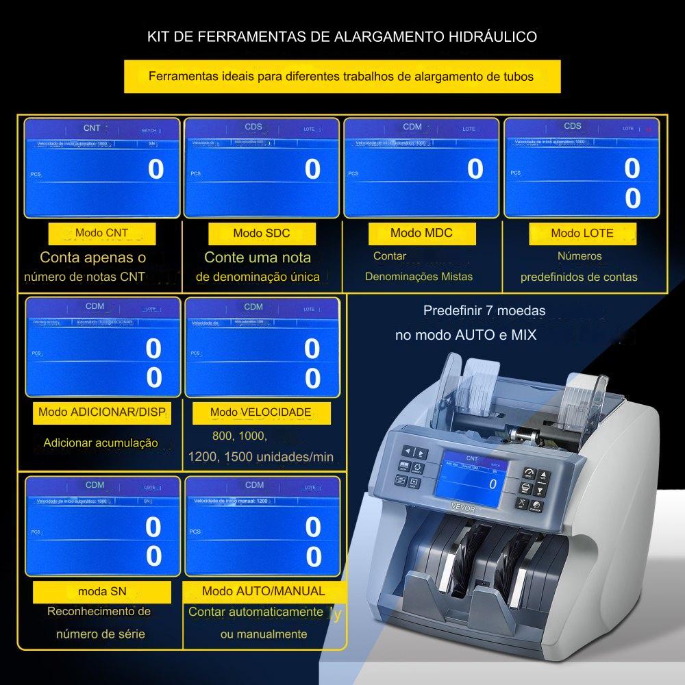 maquina de contar dinheiro  notas rápido - 800 peças/min
