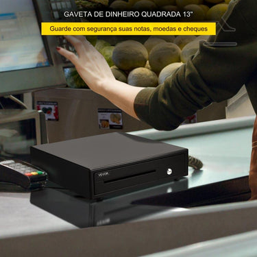 Caixa Gaveta  de moedas dinheiro com gaveta 13"