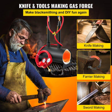 Forno a Gás de 1350°C para Forja com 14L