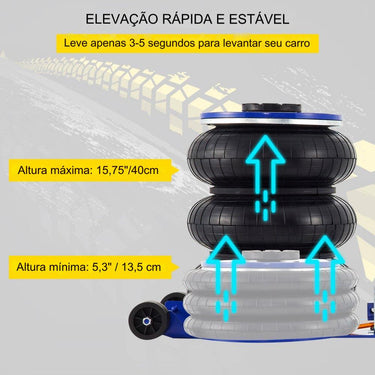 Macaco Pneumático  5T - Ajustável