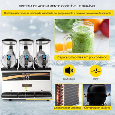 Máquina de Bebidas Slushy (3x15L)