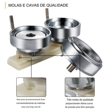 Máquina de Fazer Botões de 58mm