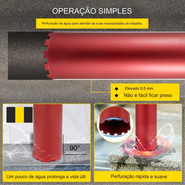 Broca Diamante 152mm 400mm