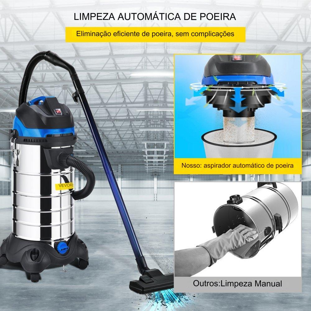 Aspirador Industrial 40 L: Grande capacidade para áreas amplas