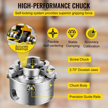 Mandril de Torno de 4 Garras  - 95mm Drehfutter