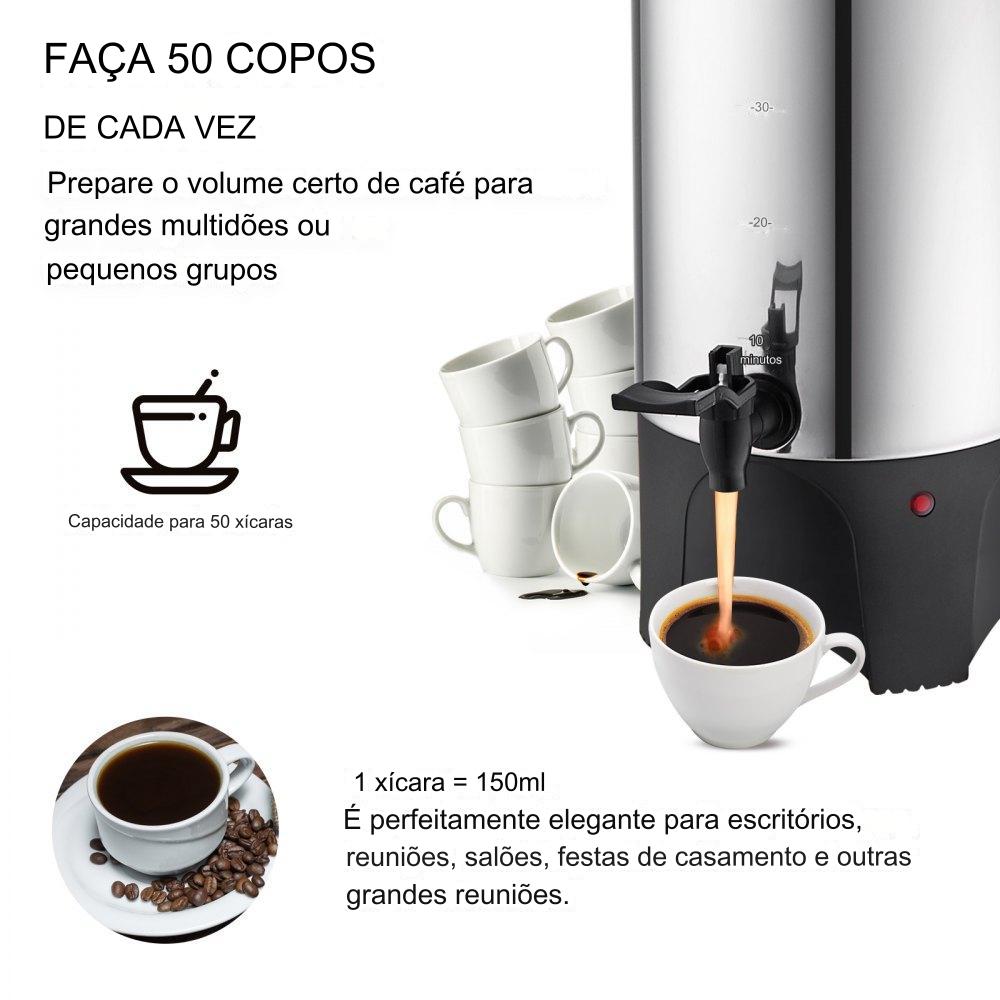 Dispensador de Café em Aço Inoxidável (50 Tassas)