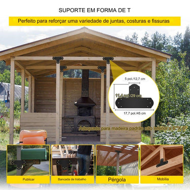 Conectores de Madeira Decorativos 8 Peças