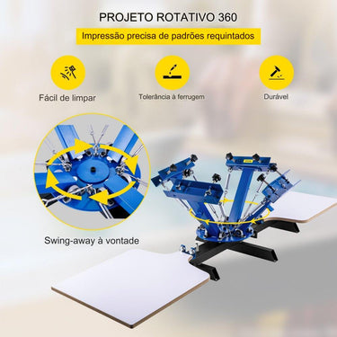 Serigrafia 4 Cores  - 2 Estações