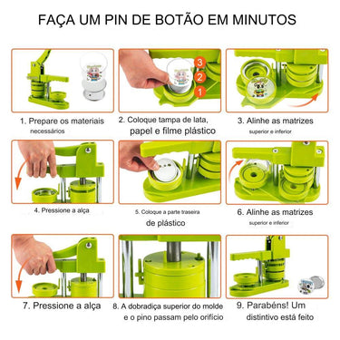 Máquina de 500 Botões em branco de 58mm