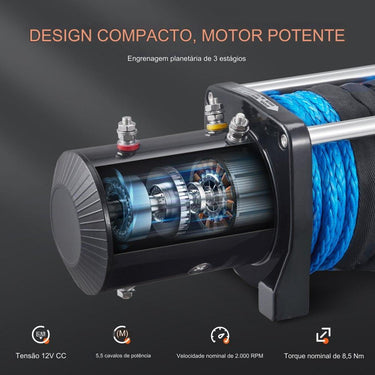 Guincho Elétrico 12V 8000lbs 3629kg