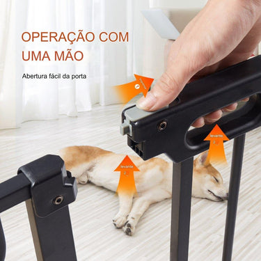 Portão de Segurança para Crianças e Animais  - 749-990mm Preto