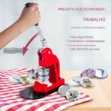 Máquina de 1000 Botões de 58mm