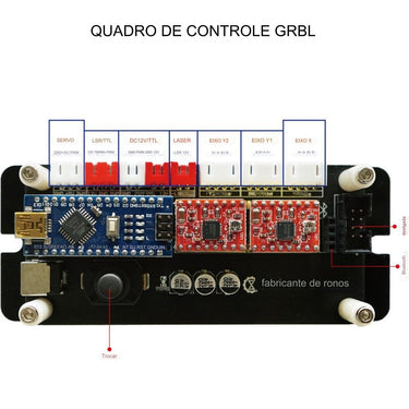Mini Máquina de Fresagem CNC 40x50cm com Laser 500mW
