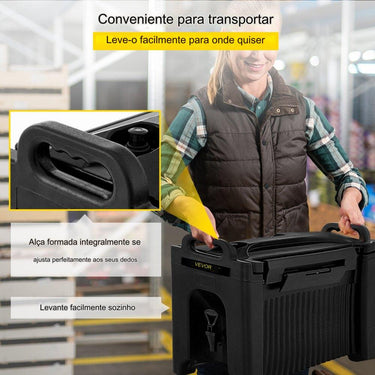 Dispensador de Bebidas Isolado (9.5L) com Torneira