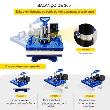 Prensa 6 em 1  - 38x29cm Sublimação