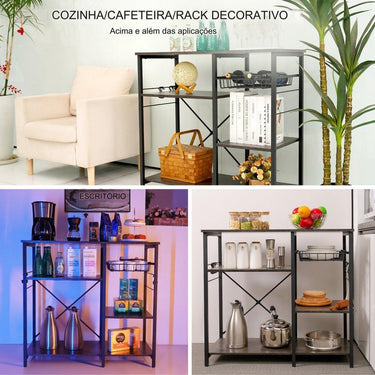 Estante de Cozinha e Padaria de 5 Níveis