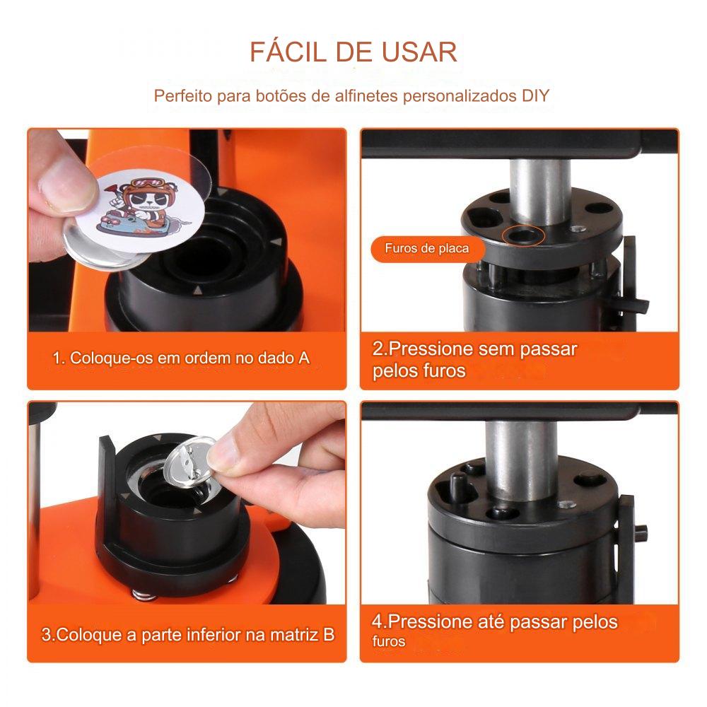 Máquina de Botões de 25mm  500 Botões