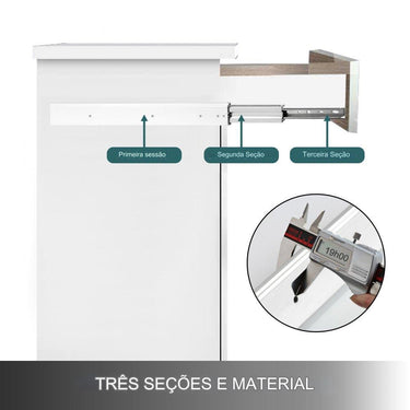 Trilho de Gaveta de 711mm - Kugelgelagert