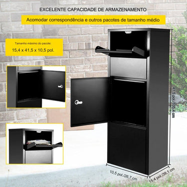 Caixa de Correio para Pacotes 26.7x39.1x105.4cm