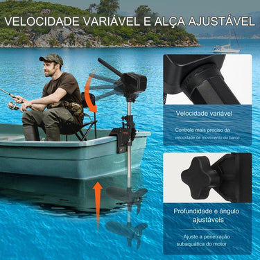 Motor Elétrico para Barcos (24V 39kg de Empuxo)