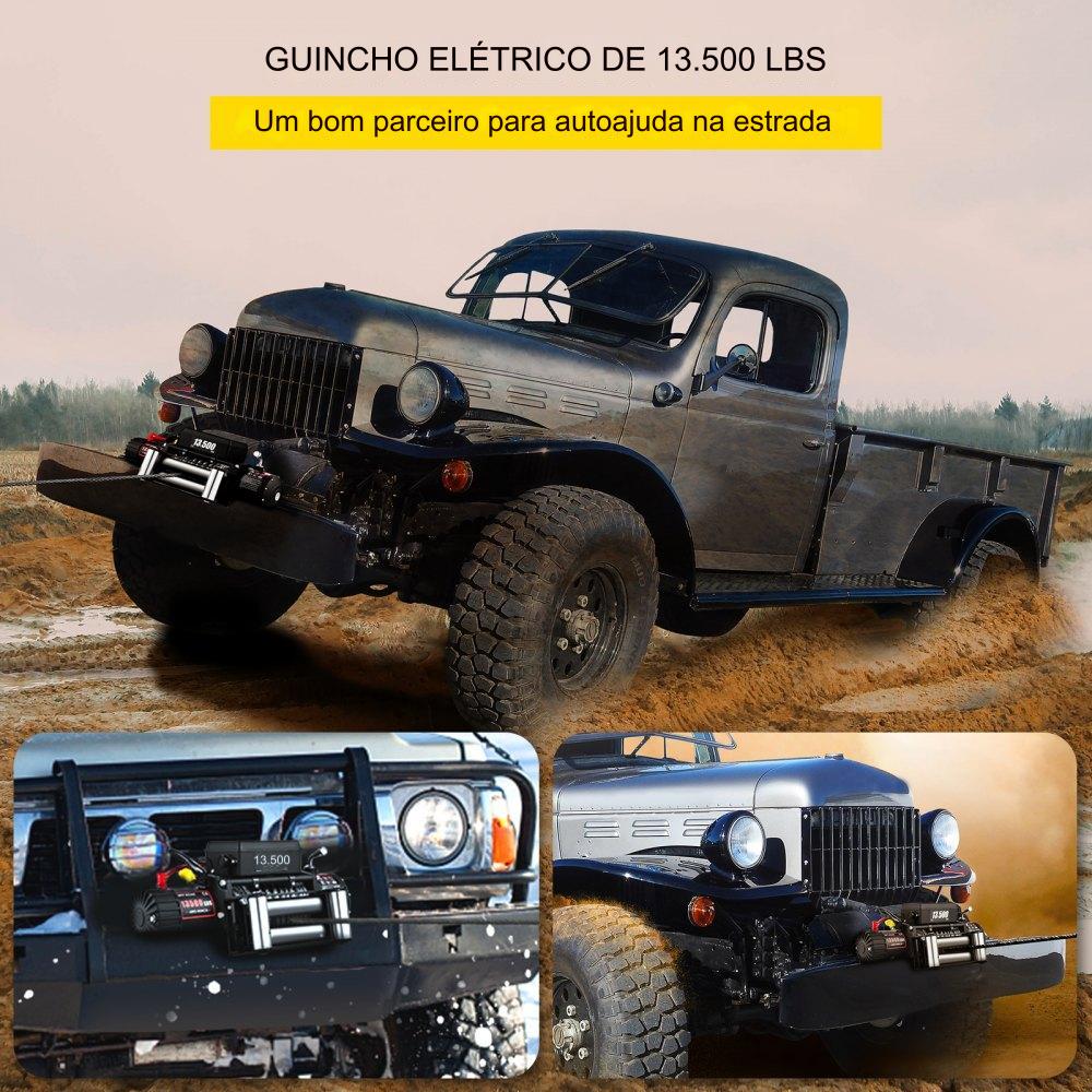 Guincho de Aço Elétrico - 12V 6123kg