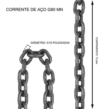 Corrente de Suspensão de 4m com 8mm