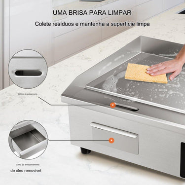 Placa de Grelhador Elétrica 3000W 55cm
