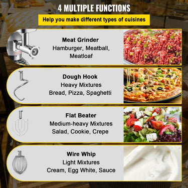 Misturador de Cozinha  - 1100W - Aço Inoxidável