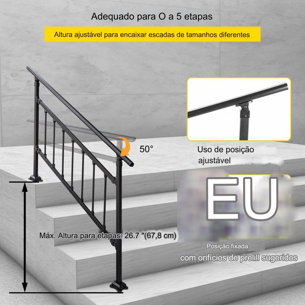 Corrimão de Escada  - Para 1-4 Degraus