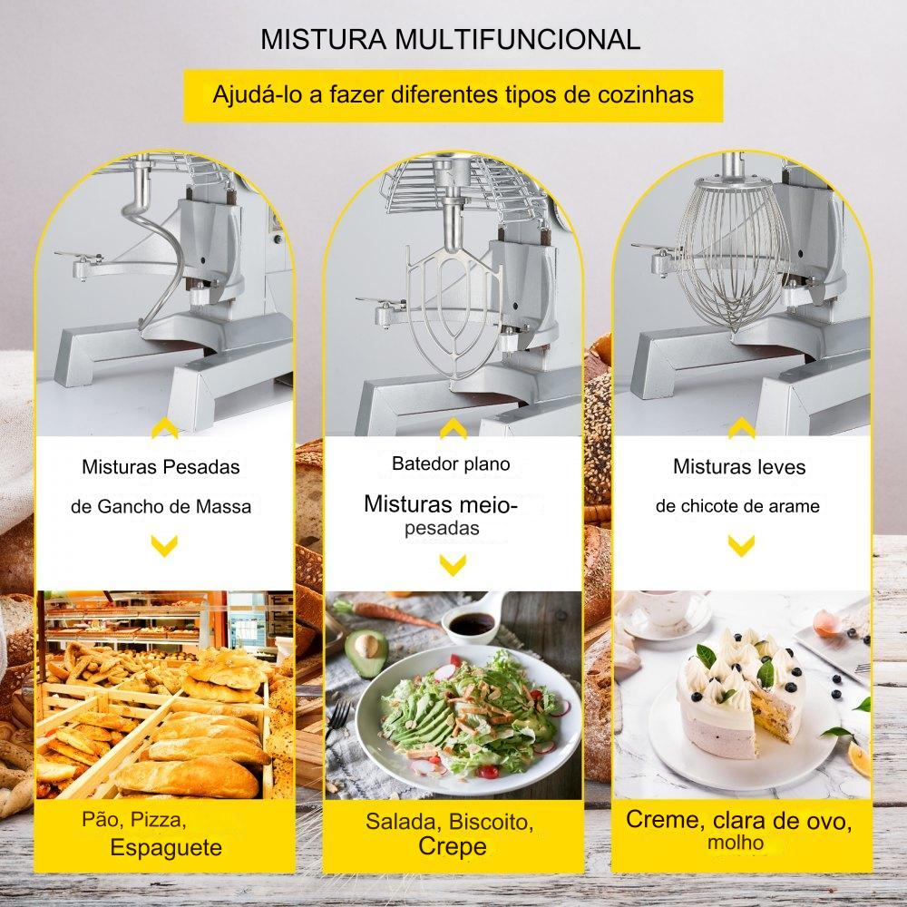 Máquina de Cozinha Elétrica de 750W com Capacidade de 20L