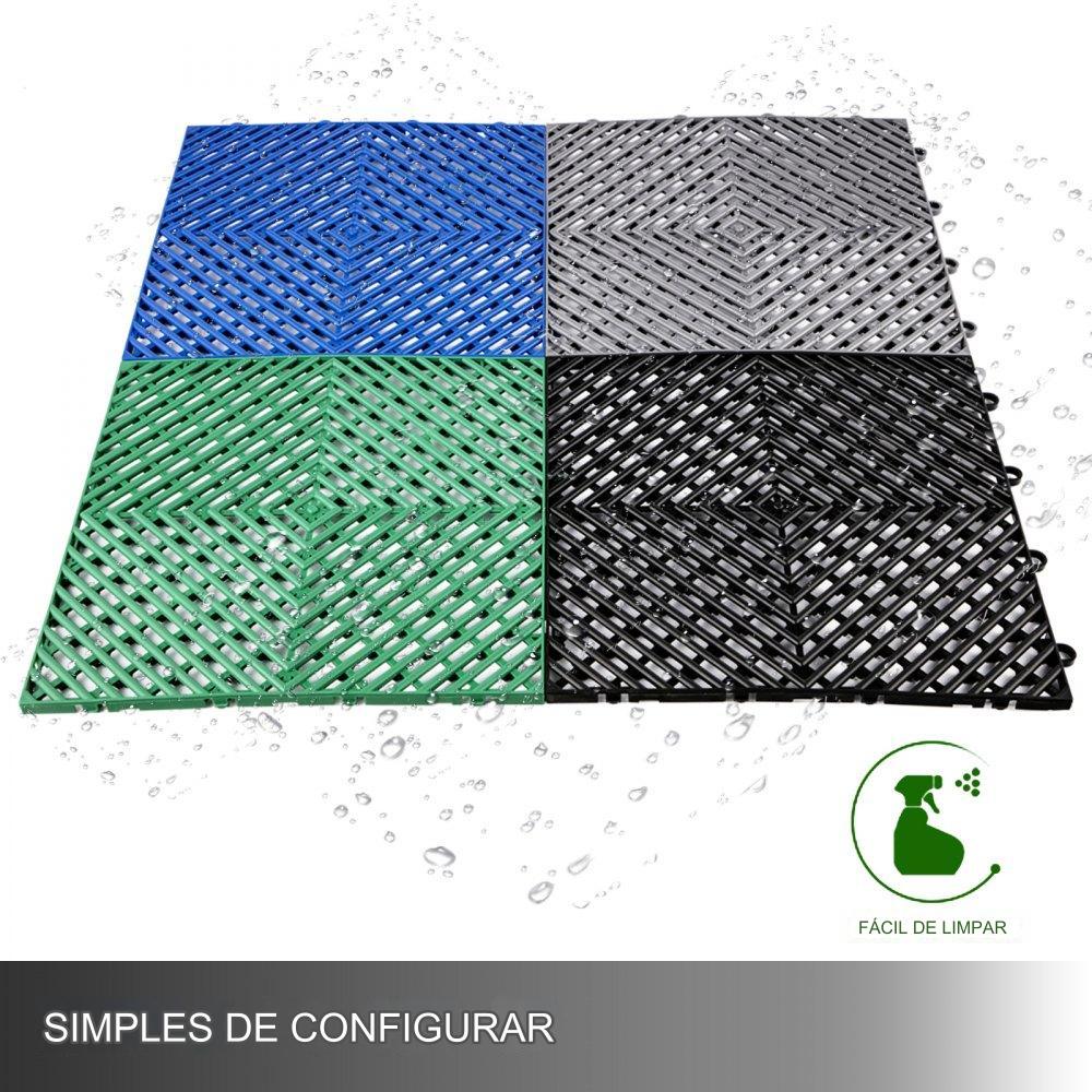 Azulejos de  piso emborrachado - Conjunto de 50 peças