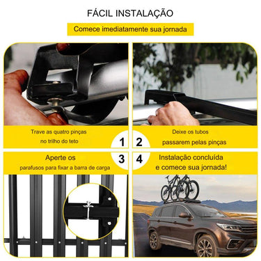 Cesta de Bagageira Grande - Preta em Alumínio