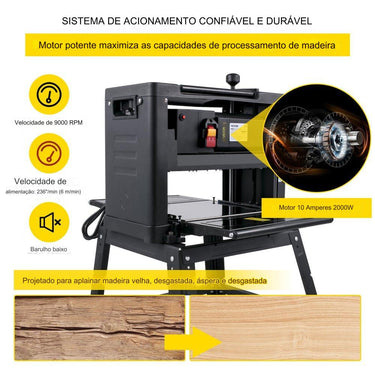 Plaina e Desengrossadeira com Acessórios (317mm)