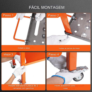 Mesa de Soldadura Móvel  91.4x45.7cm Capacidade de 544kg