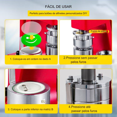 Prensa de Botões 32mm - 1000 Unidades