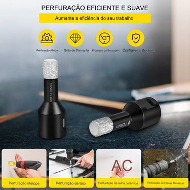 Conjunto de Brocas de Diamante  - 7 peças