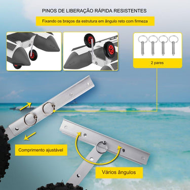 Rodas Traseiras para Barco insuflável (12" 272kg)