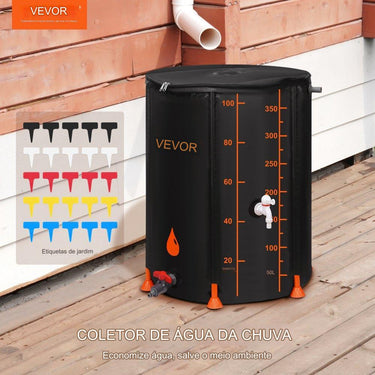Barril de chuva dobrável PVC 1000D 379L agua