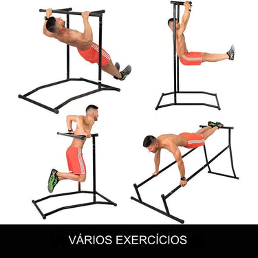 estaçao de treino barra exercicios livres bicep tricep  feitora costas